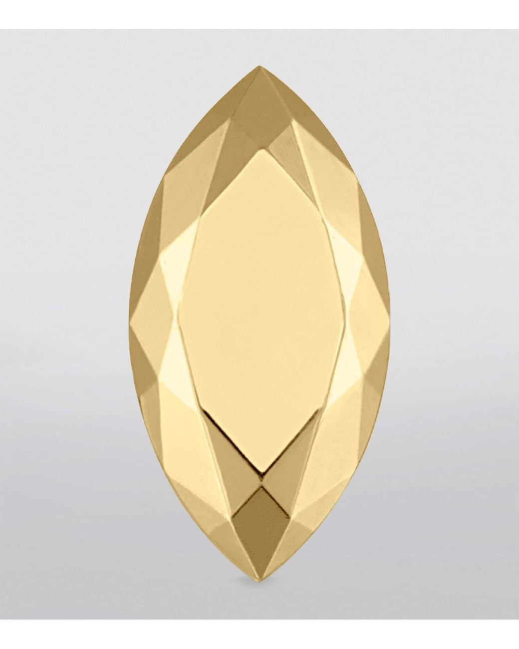 Maria Tash Metallic Faceted Marquise Threaded Stud Single Earring