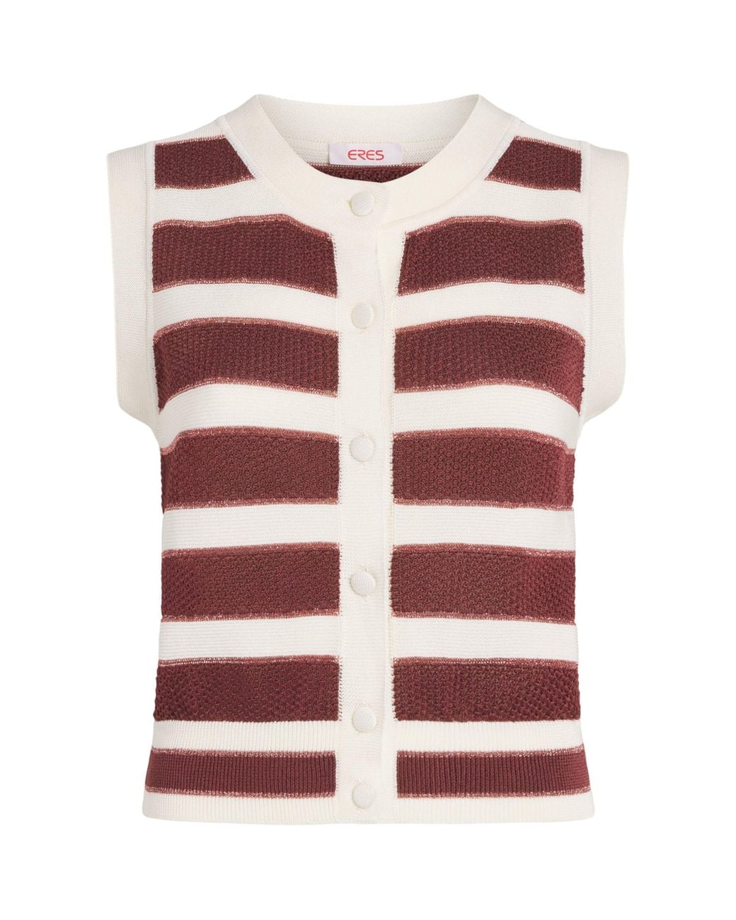 Eres Red Knitted Divergent Vest
