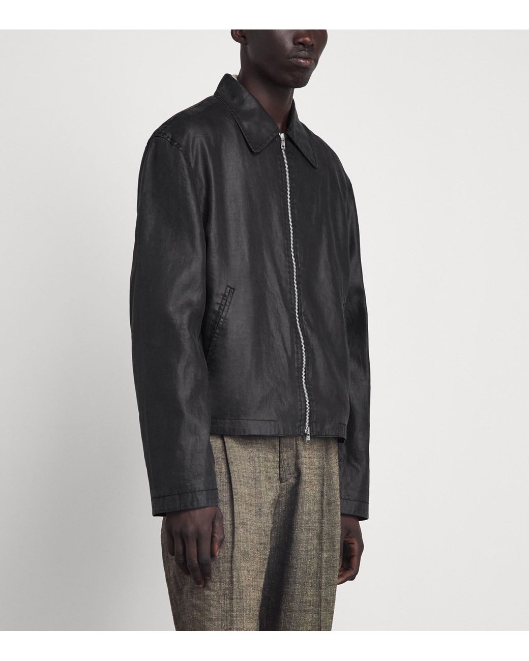 Our Legacy Black Faux Leather Worker Jacket for men