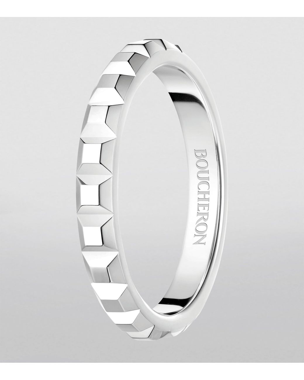Boucheron Multicolor Platinum Clou De Paris Wedding Band