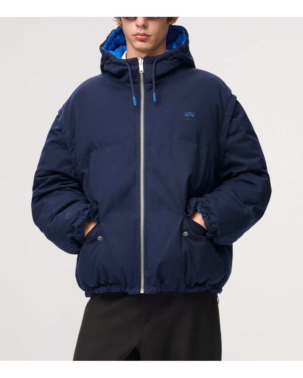 Loewe Blue Reversible Padded Jacket for men