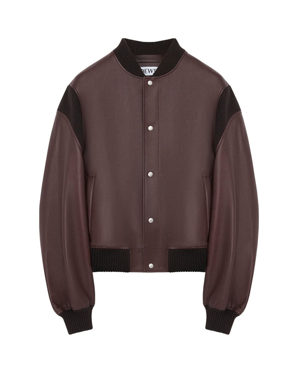 Loewe Brown Lamb Skin Bomber Jacket for men