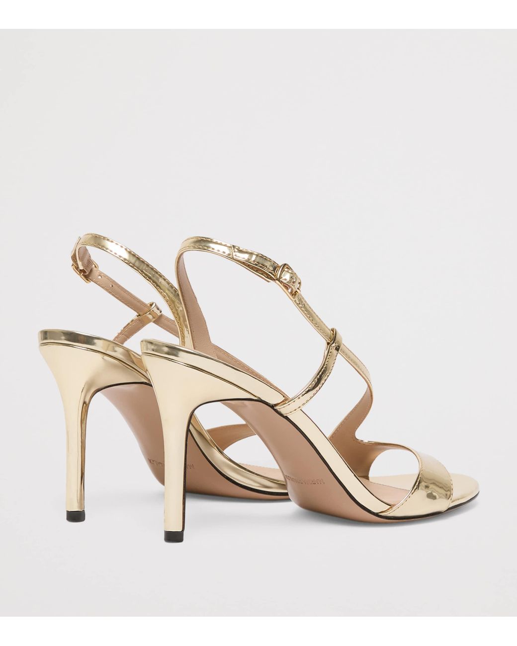 Marina Rinaldi Metallic Mirror-Finish Sandals 100