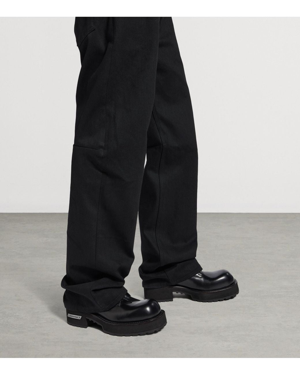 Balenciaga Black Leather Venom Derby Shoes for men