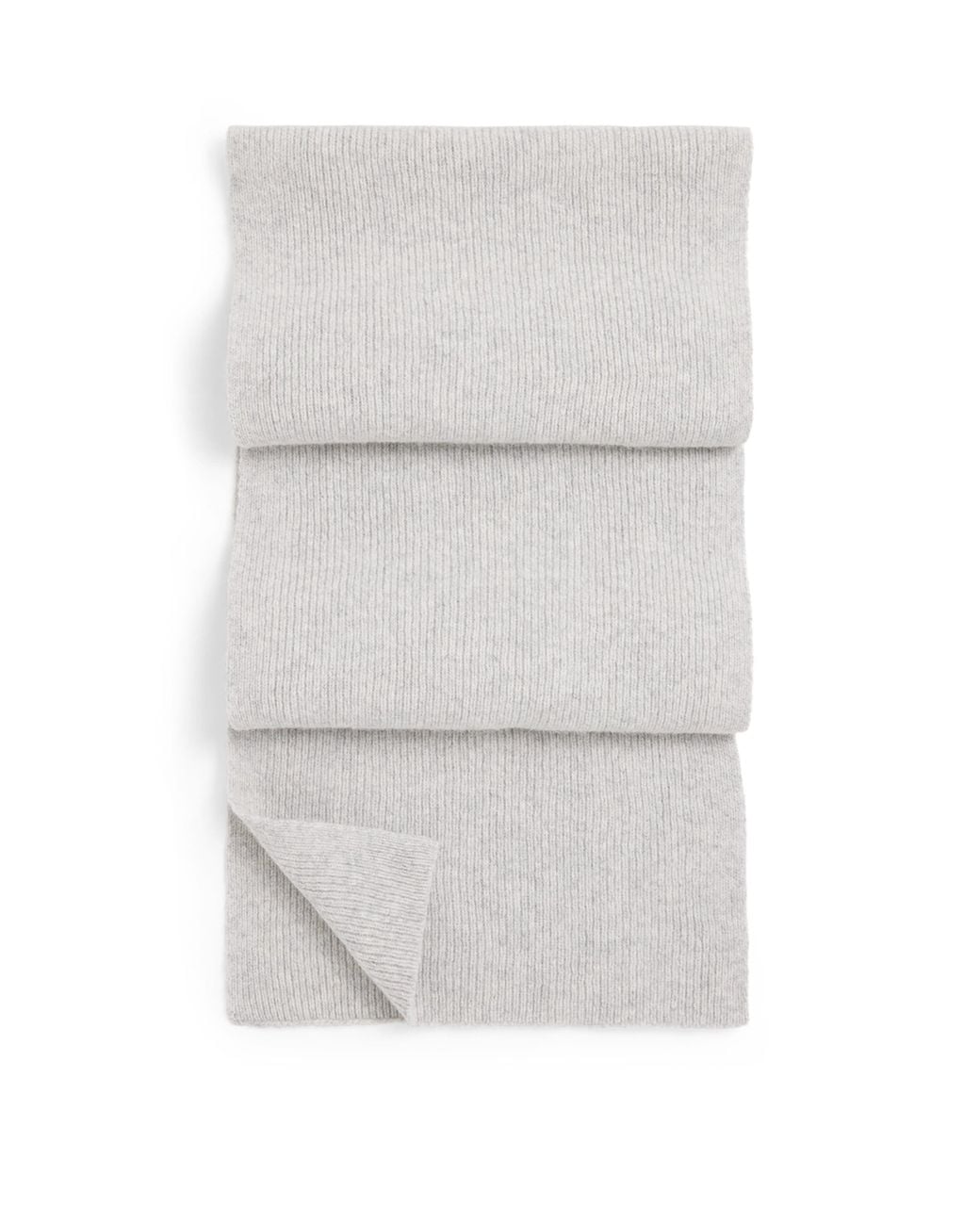 Le Bonnet White Lambswool Classic Scarf for men