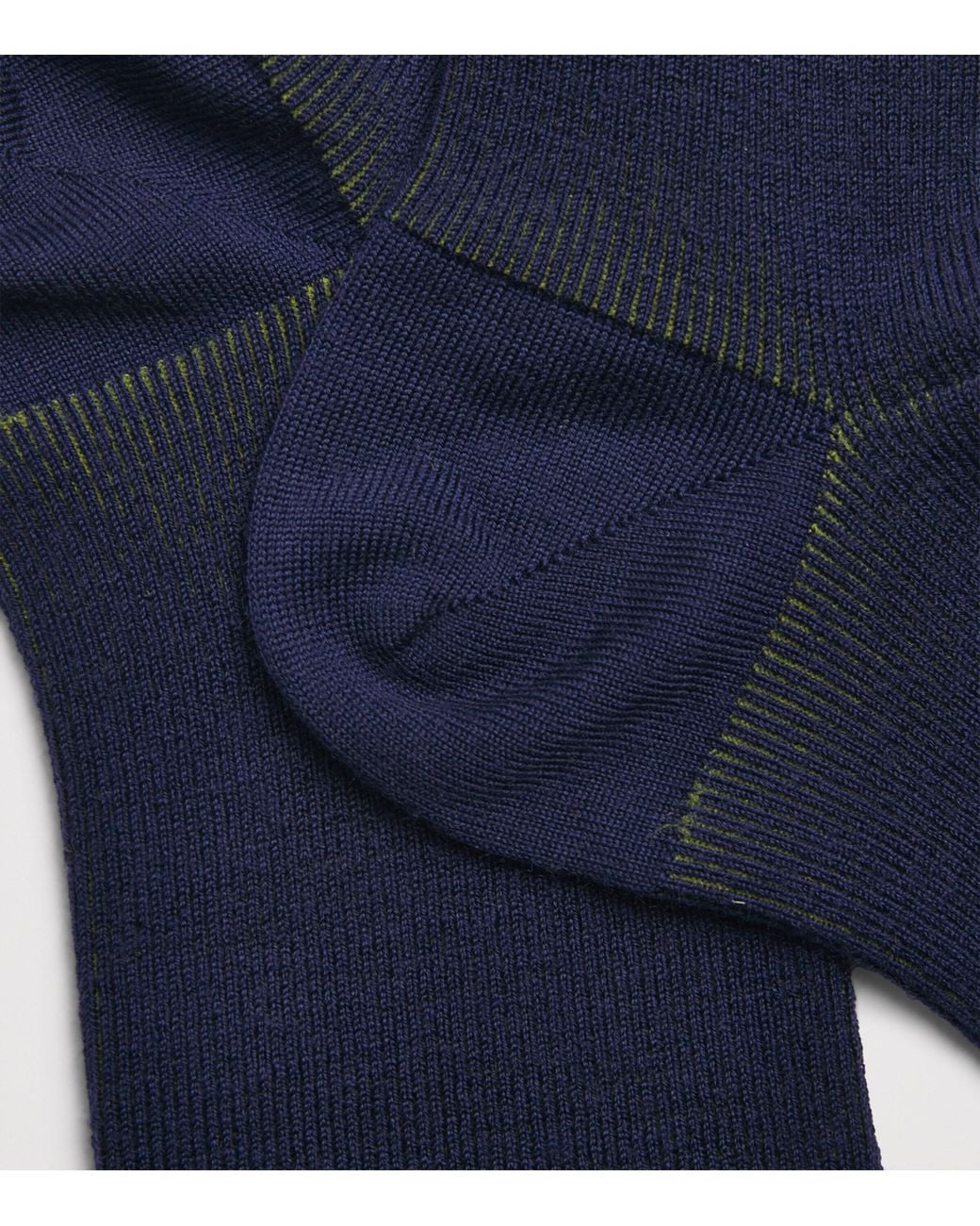 Doré Doré Blue Fine-Ribbed Socks for men