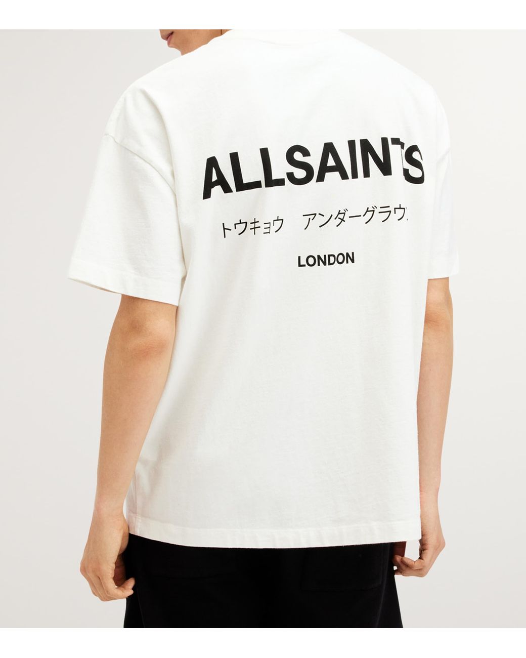 AllSaints White Organic Cotton Underground T-Shirt for men