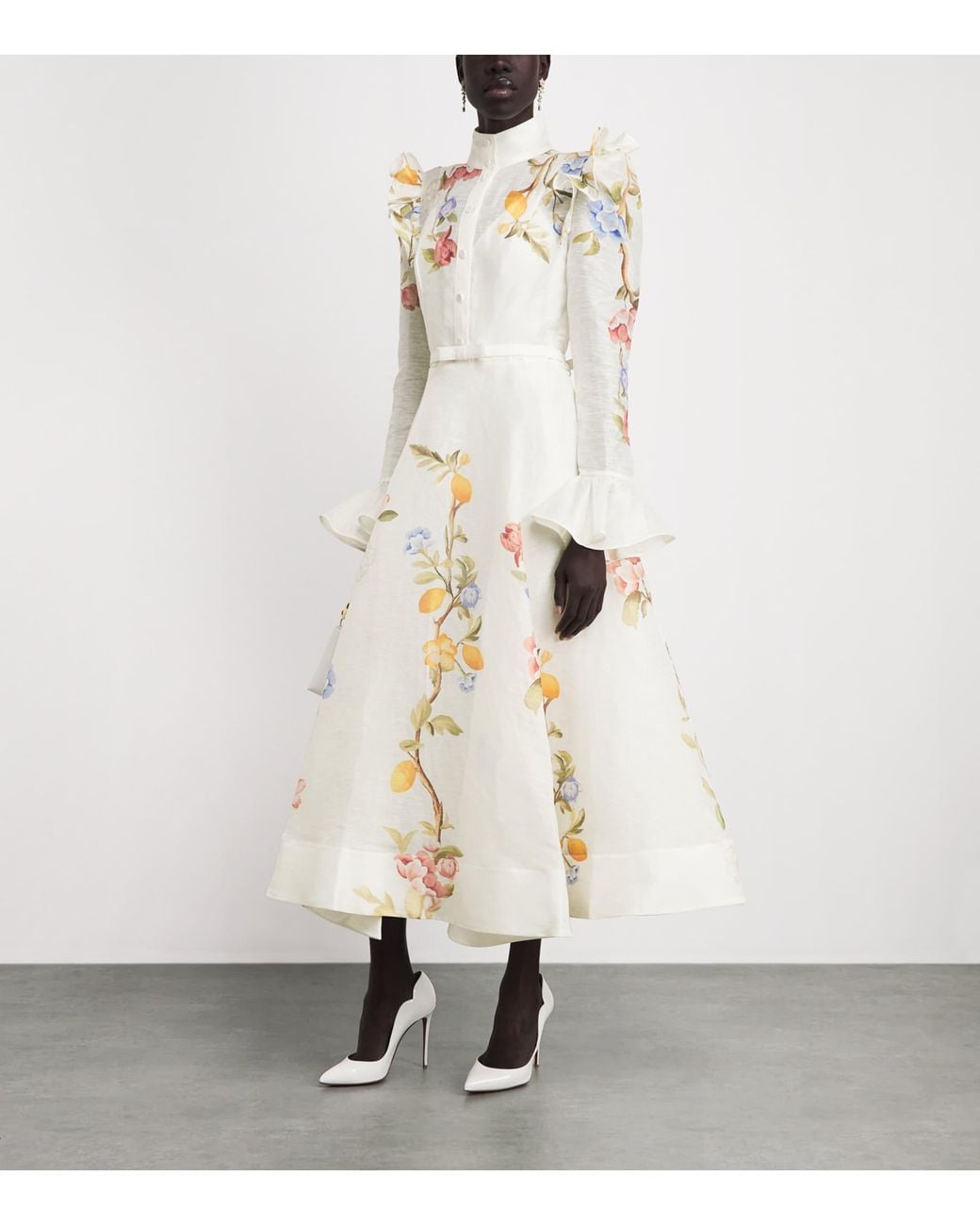 LEO LIN Natural Floral Selina Midi Dress