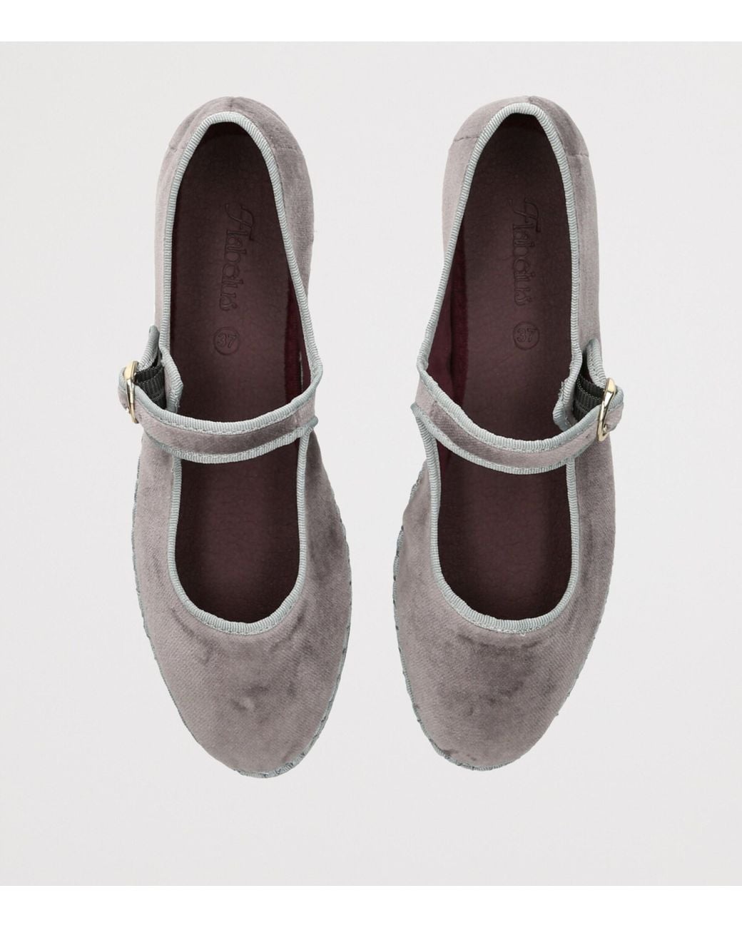 Flabelus White Velvet Sampson Mary Janes