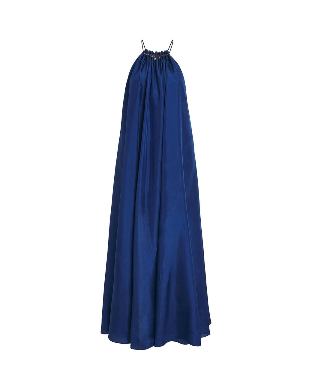 Zimmermann Blue Silk Halterneck Aster Maxi Dress