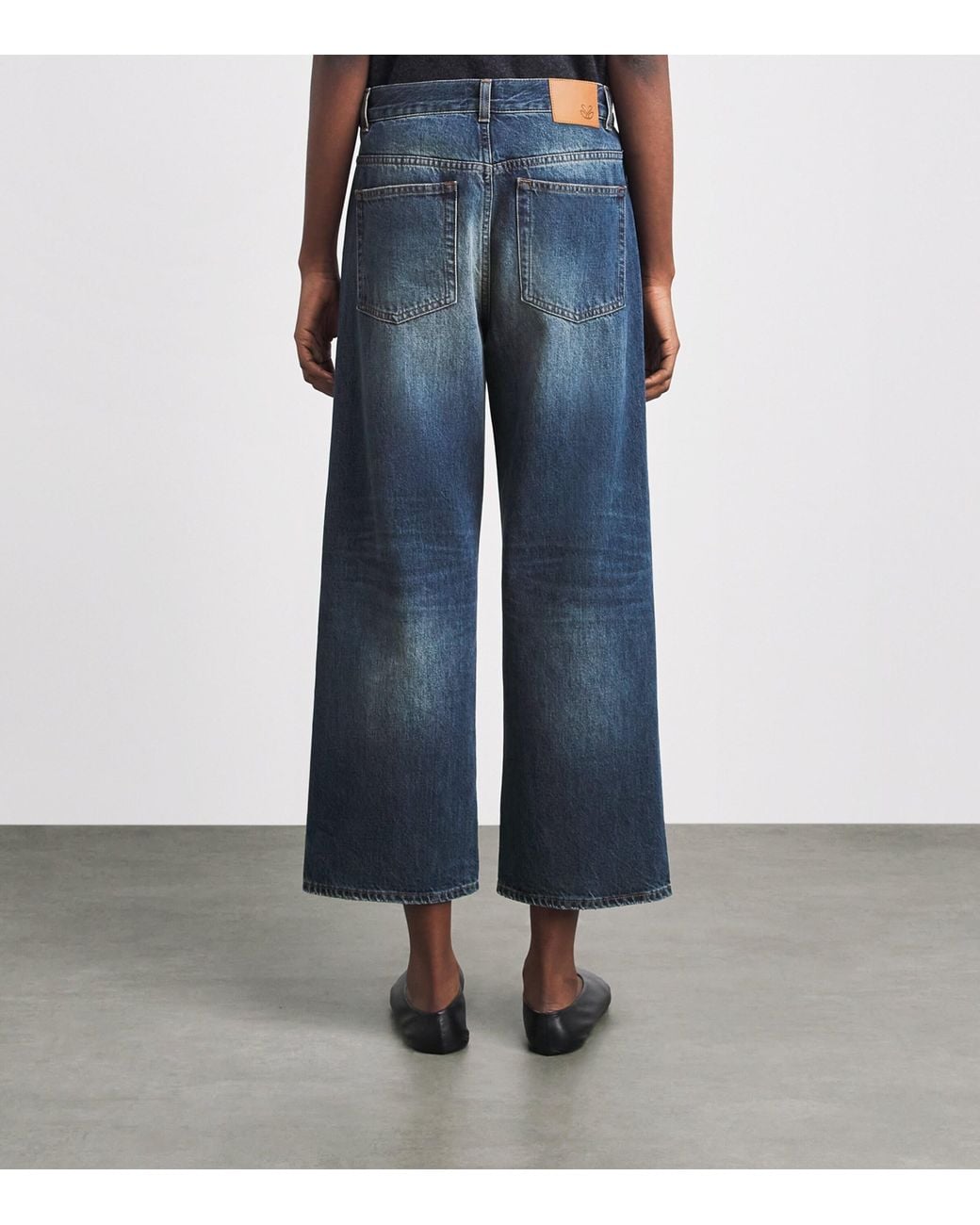 ME+EM Blue Cropped Straight Jeans