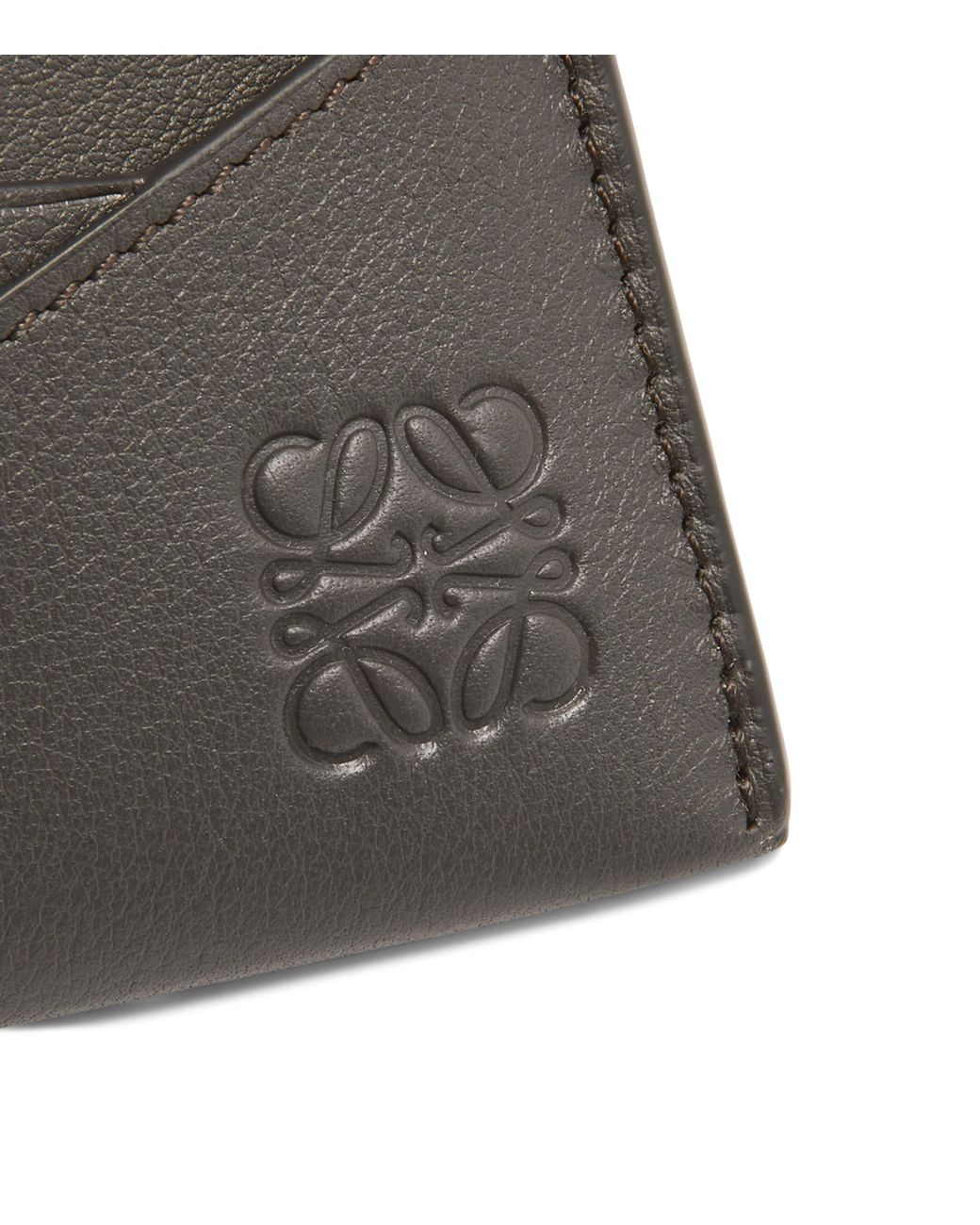 Loewe Black Leather Puzzle Card Holder for men