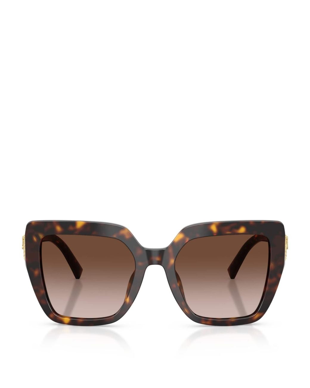 Dolce & Gabbana Brown Tortoise Square Cat-Eye Sunglasses