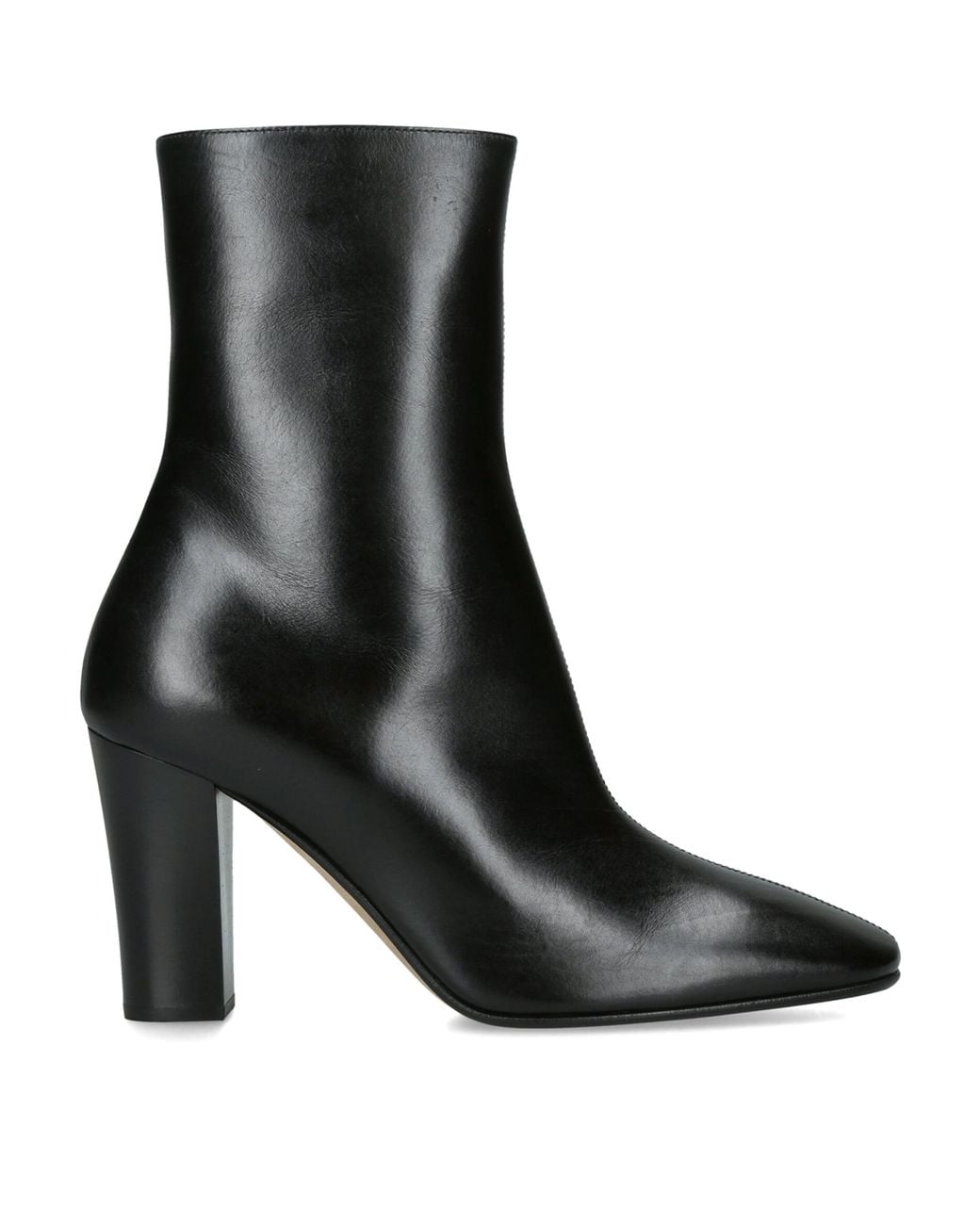 The Row Black Cindy Leather Ankle Boots 85