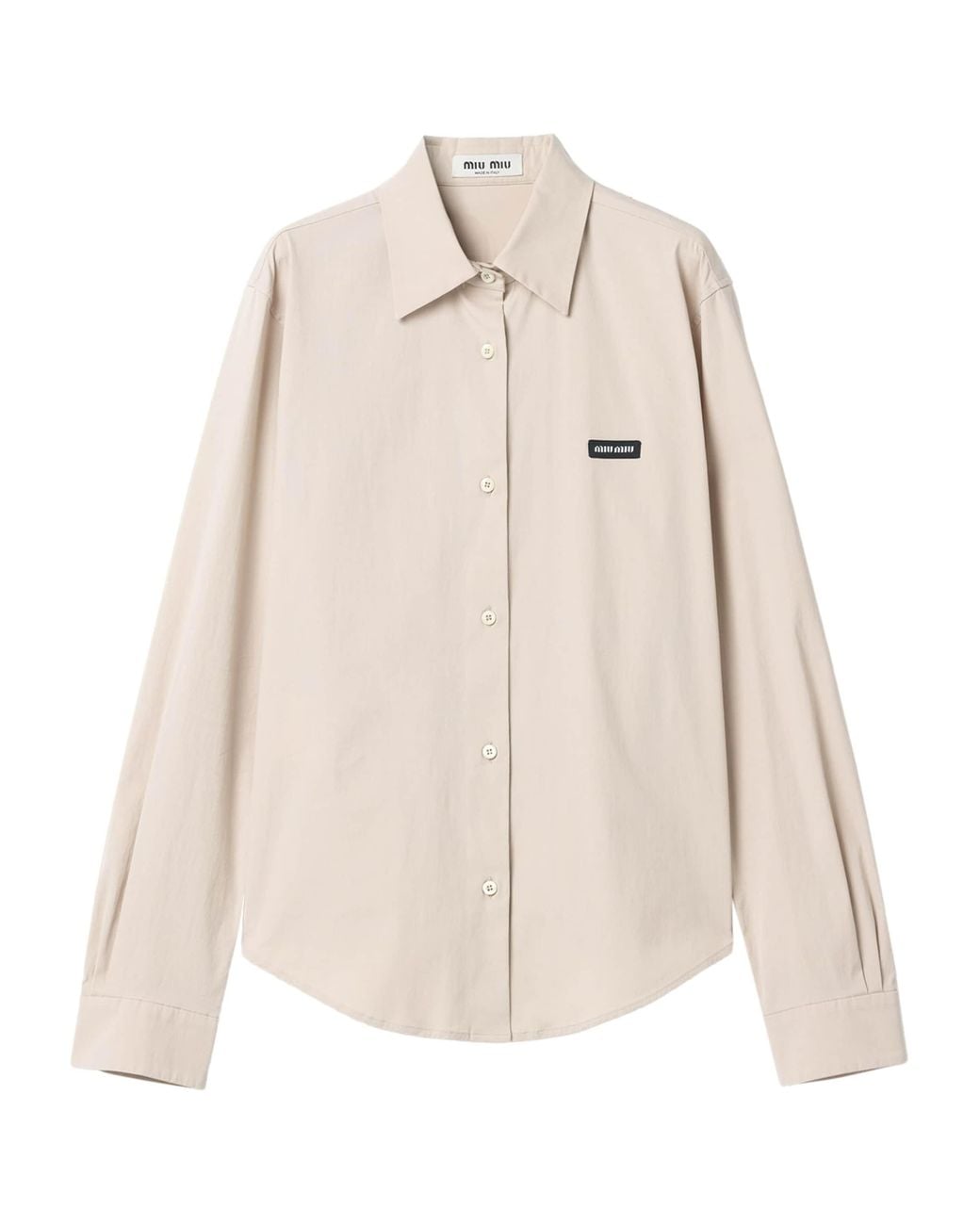 Miu Miu Natural Stretch-Poplin Shirt