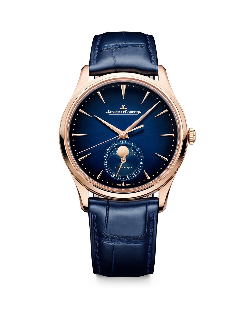 Jaeger-lecoultre Blue Rose Master Ultra Thin Moon Watch for men