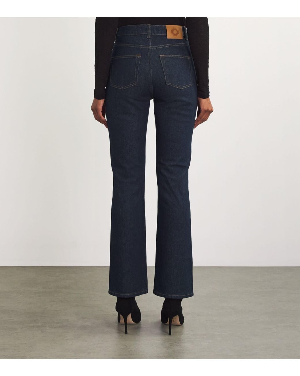Maje Blue Patch-Pockets Straight-Leg Jeans