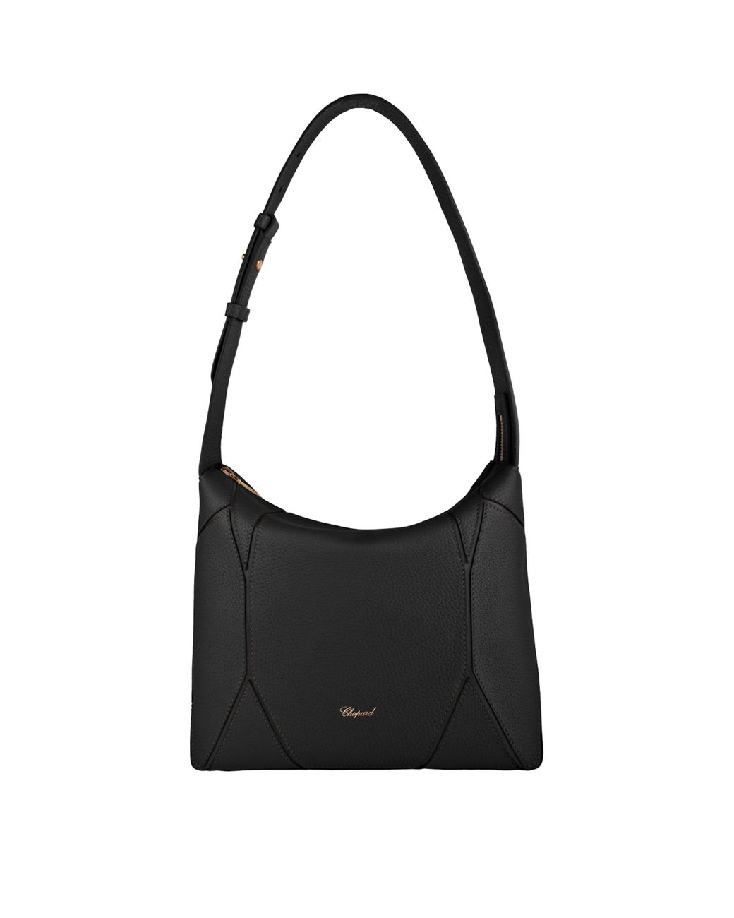 Chopard Black Grained Calfskin Diamond Shoulder Bag