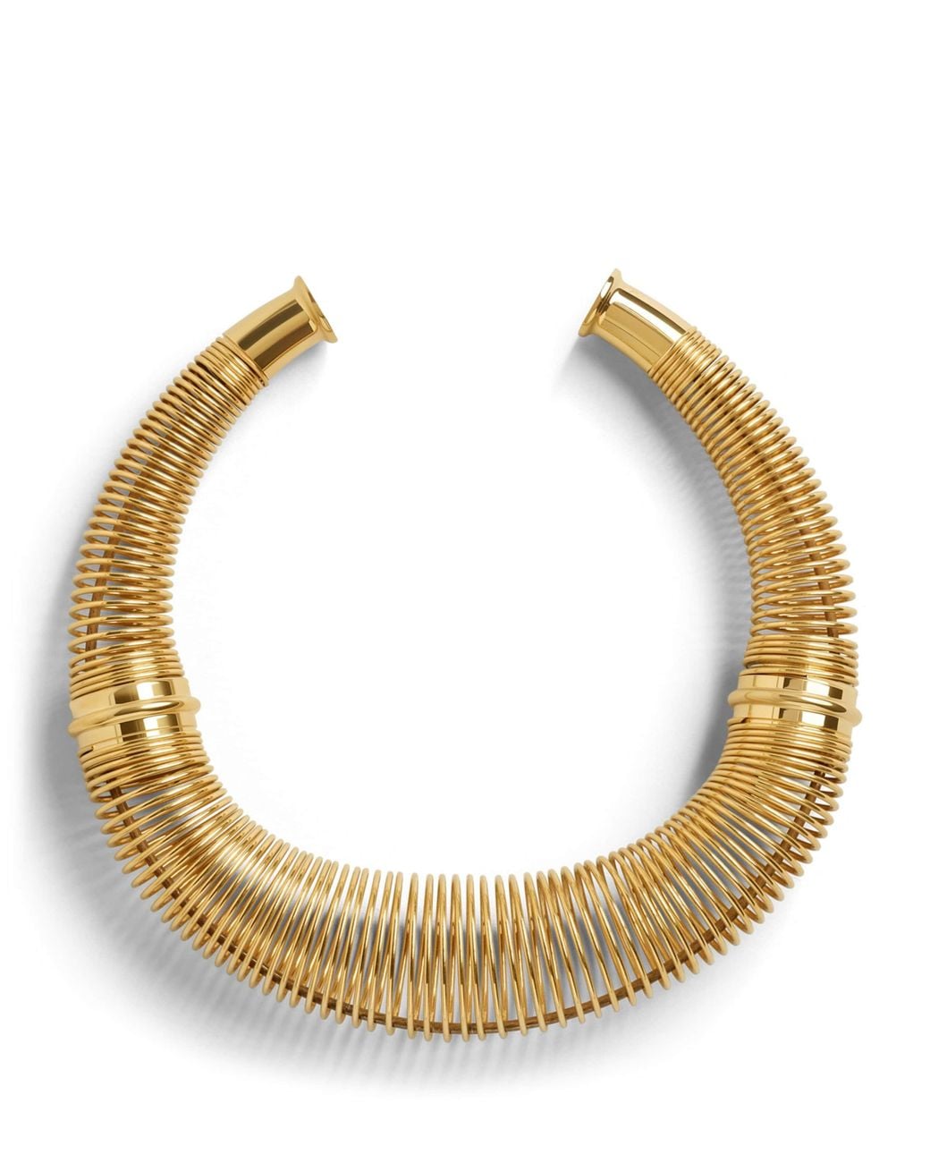 Alaïa Metallic Spiral Torque Choker Necklace