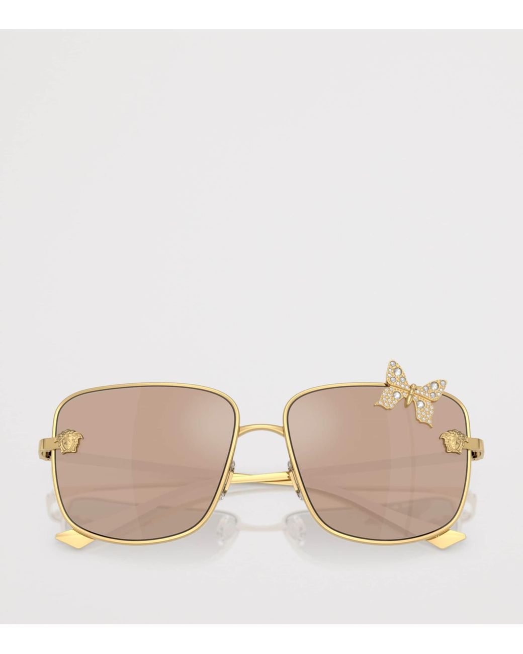 Versace Brown Square Butterfly Sunglasses