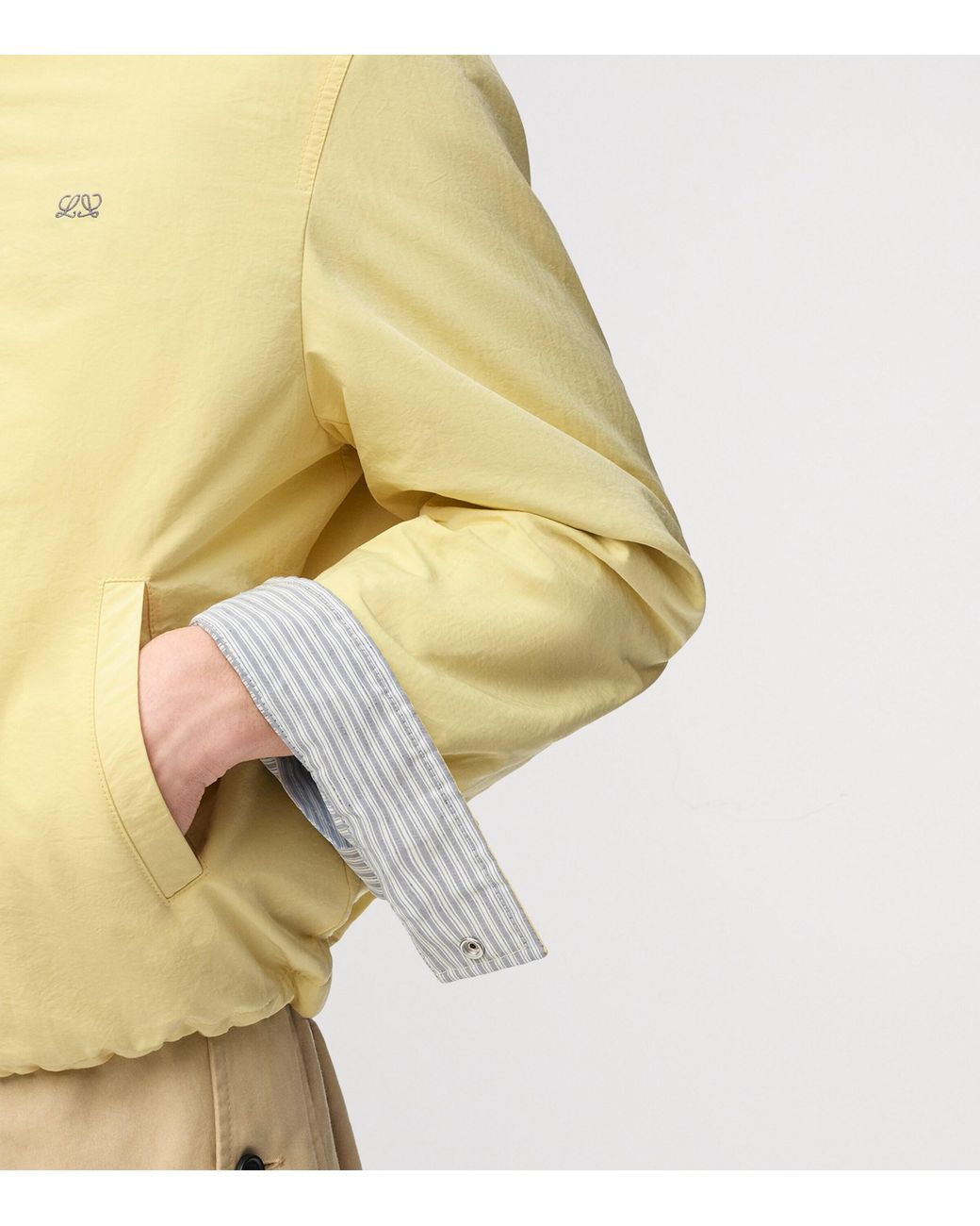 Loewe Yellow Canvas Zip-Up Jacket for men