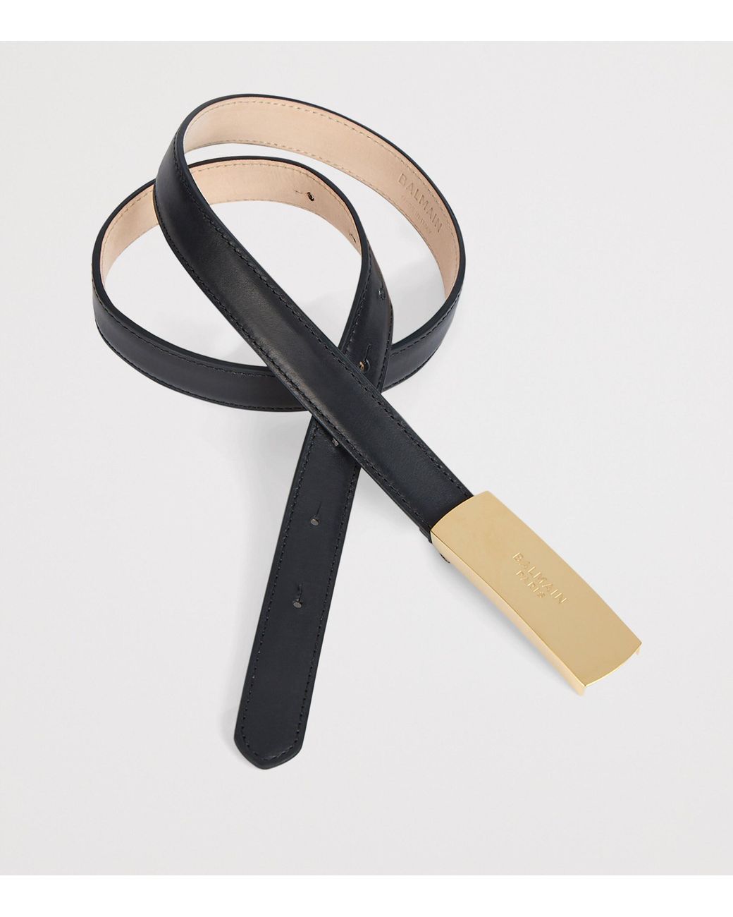 Balmain White Lambskin Belt