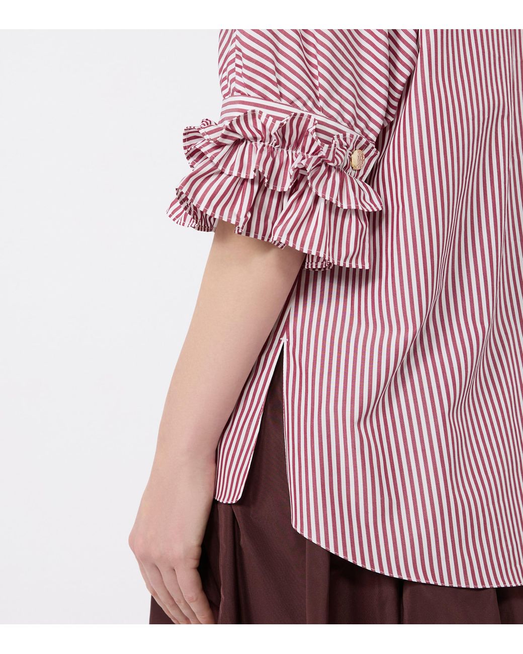 Max Mara Pink Poplin Stripe Shirt