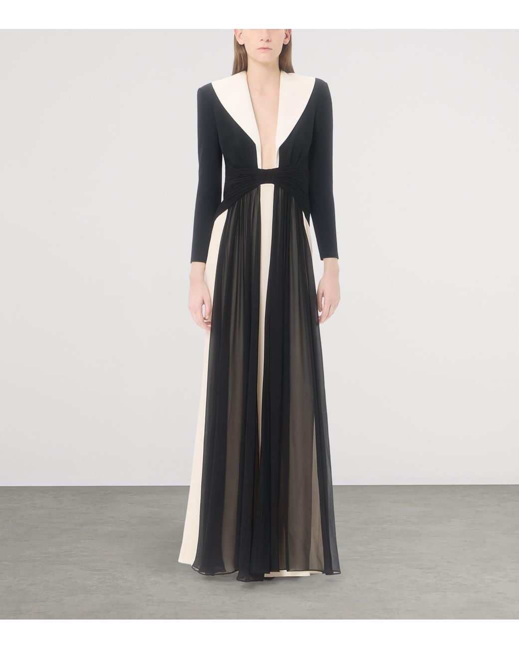 Valentino Black Silk Blazer Gown