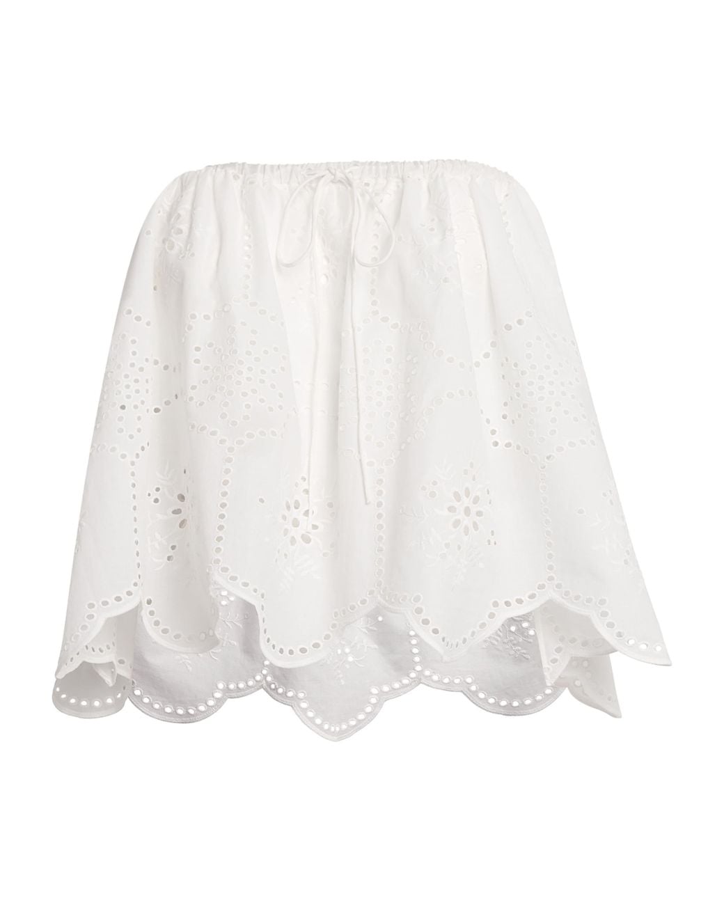 Matteau White Broderie Anglaise Mini Skirt