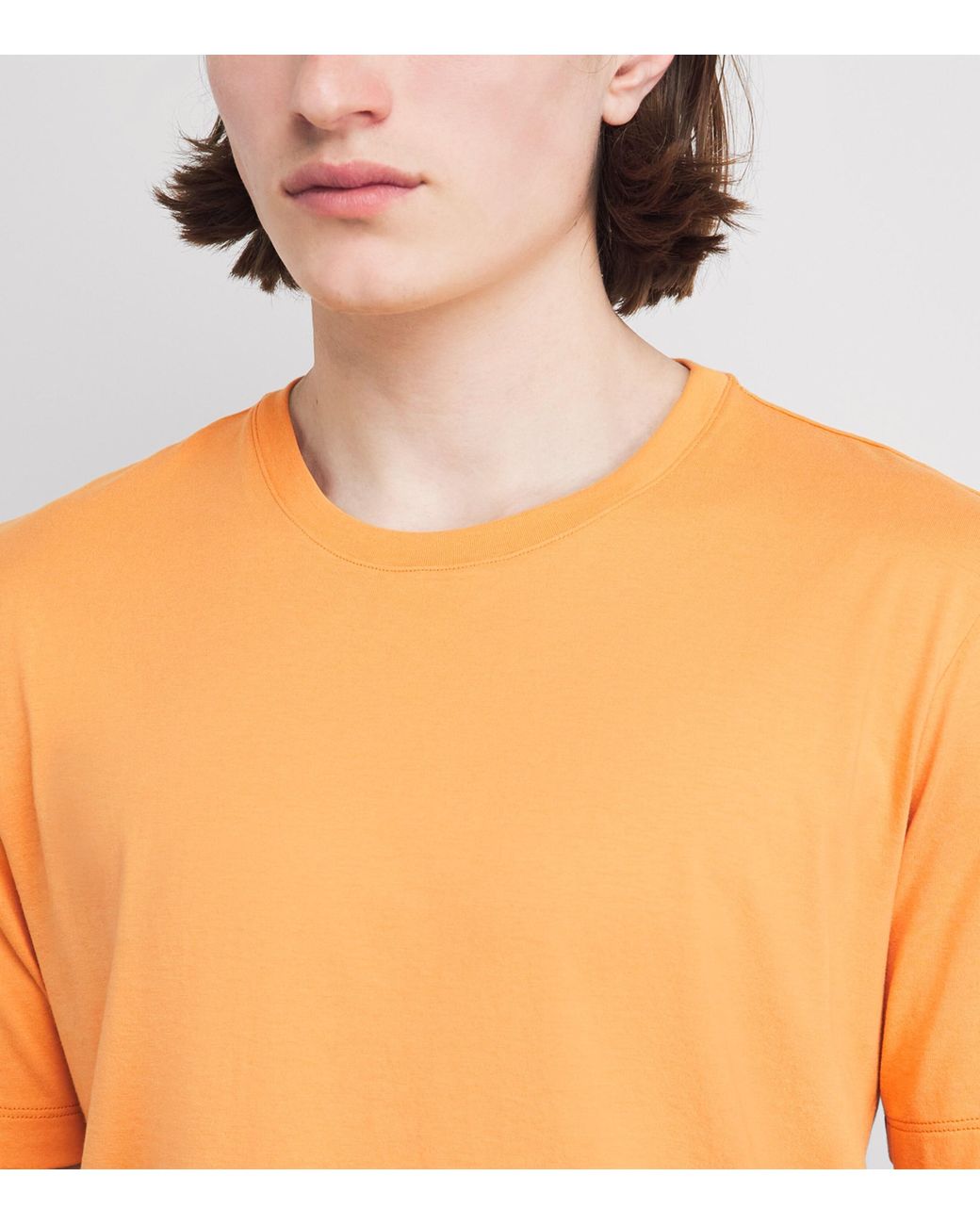 Hanro Orange Cotton Living T-Shirt for men