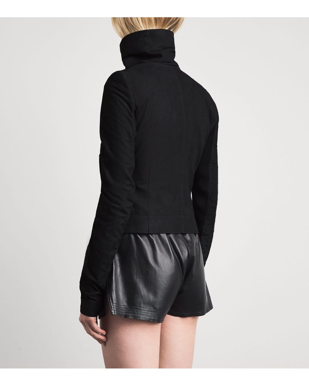Rick Owens Black Giacca Leather Jacket
