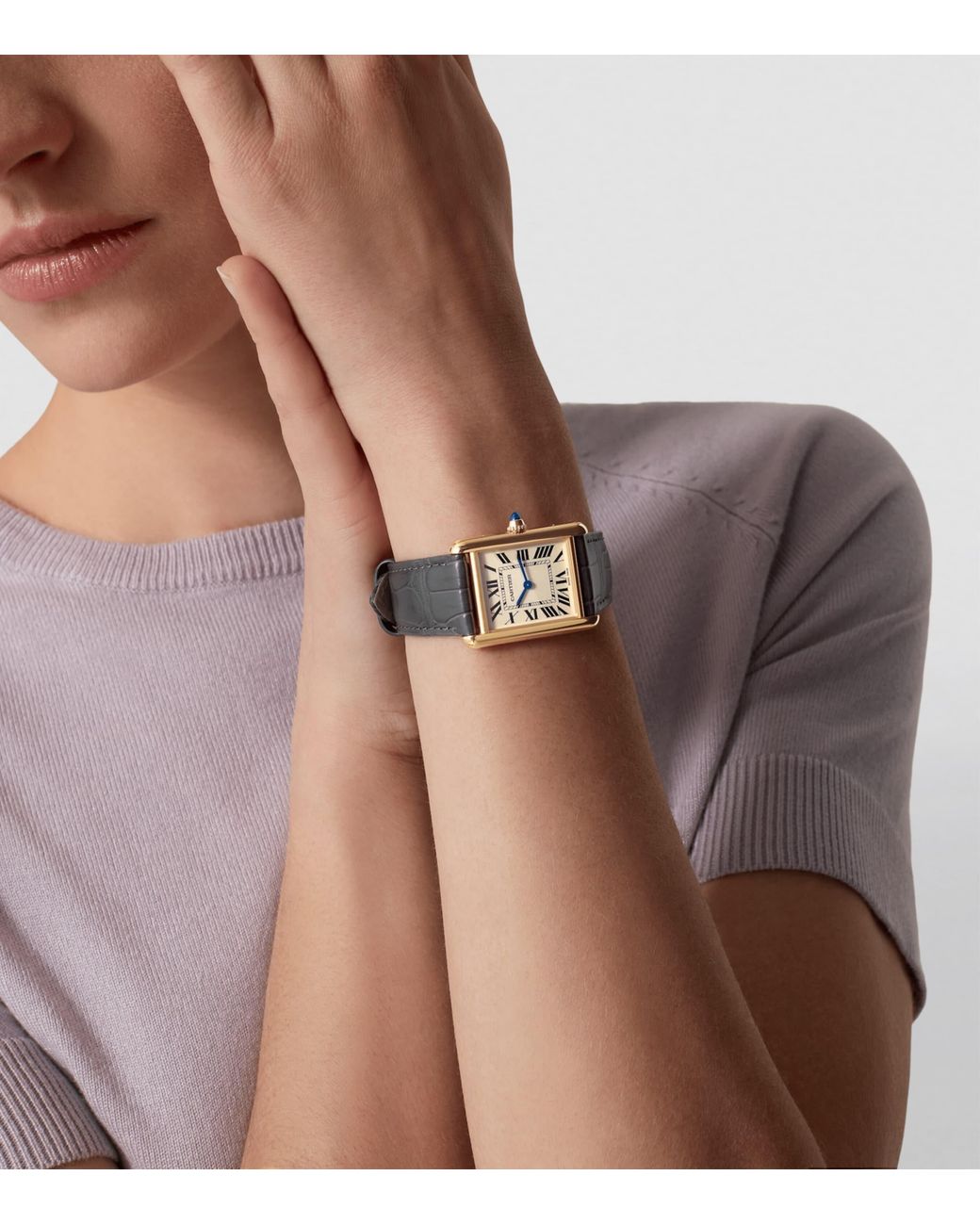Cartier Brown Large Tank Louis Watch