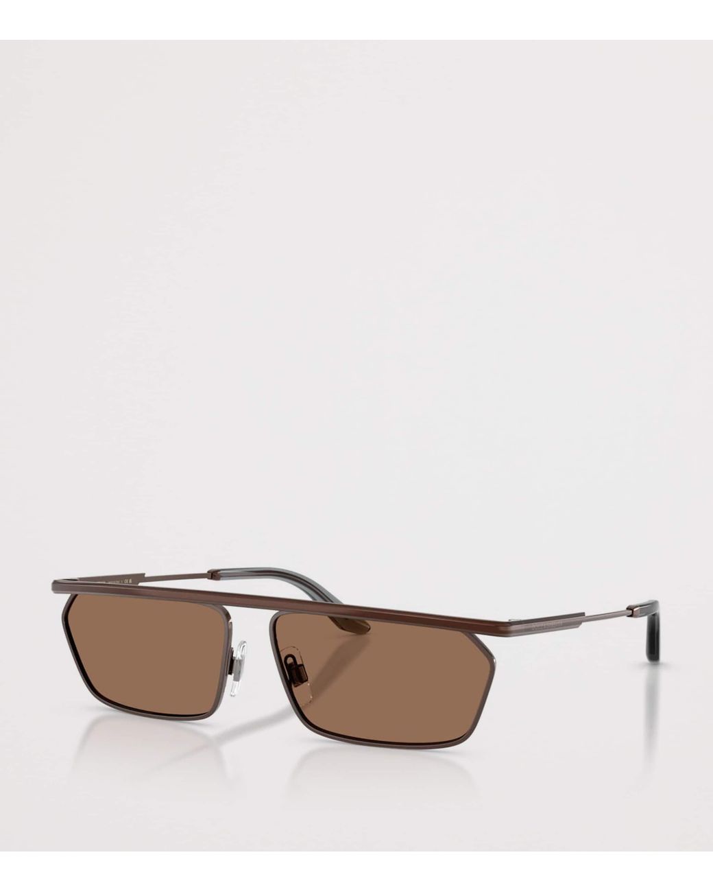 Dolce & Gabbana Brown Metal Dg2327 Classic Rectangle Sunglasses for men