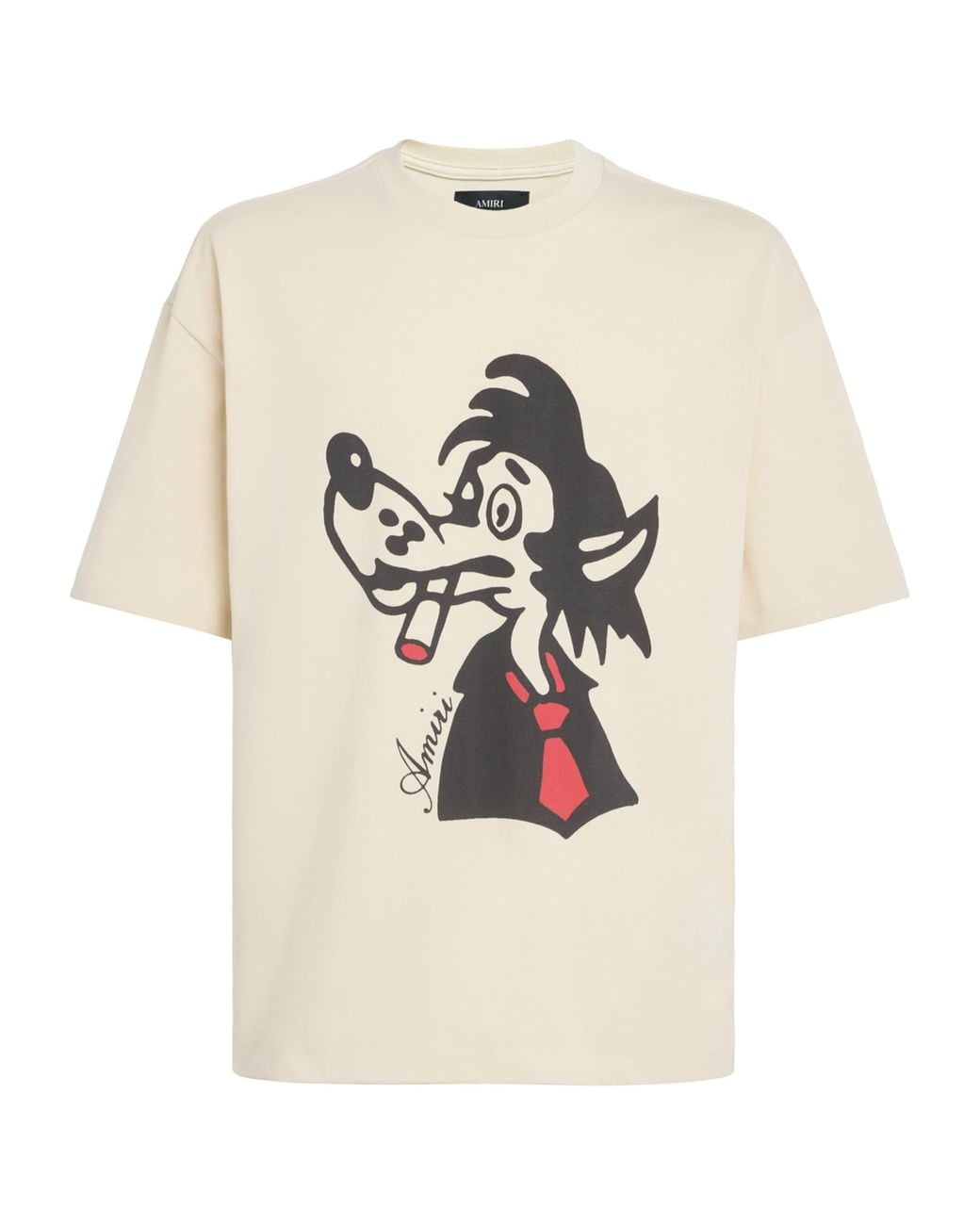 Amiri Natural Cotton Smoking Wolf T-Shirt for men
