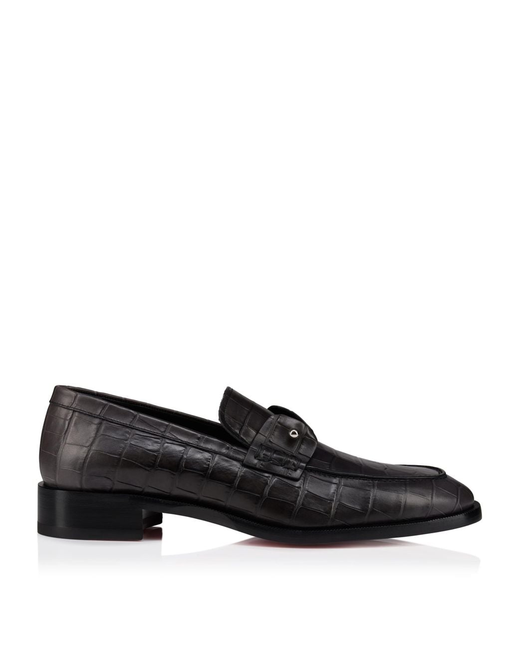 Christian Louboutin Black Chambelimoc Leather Loafers for men