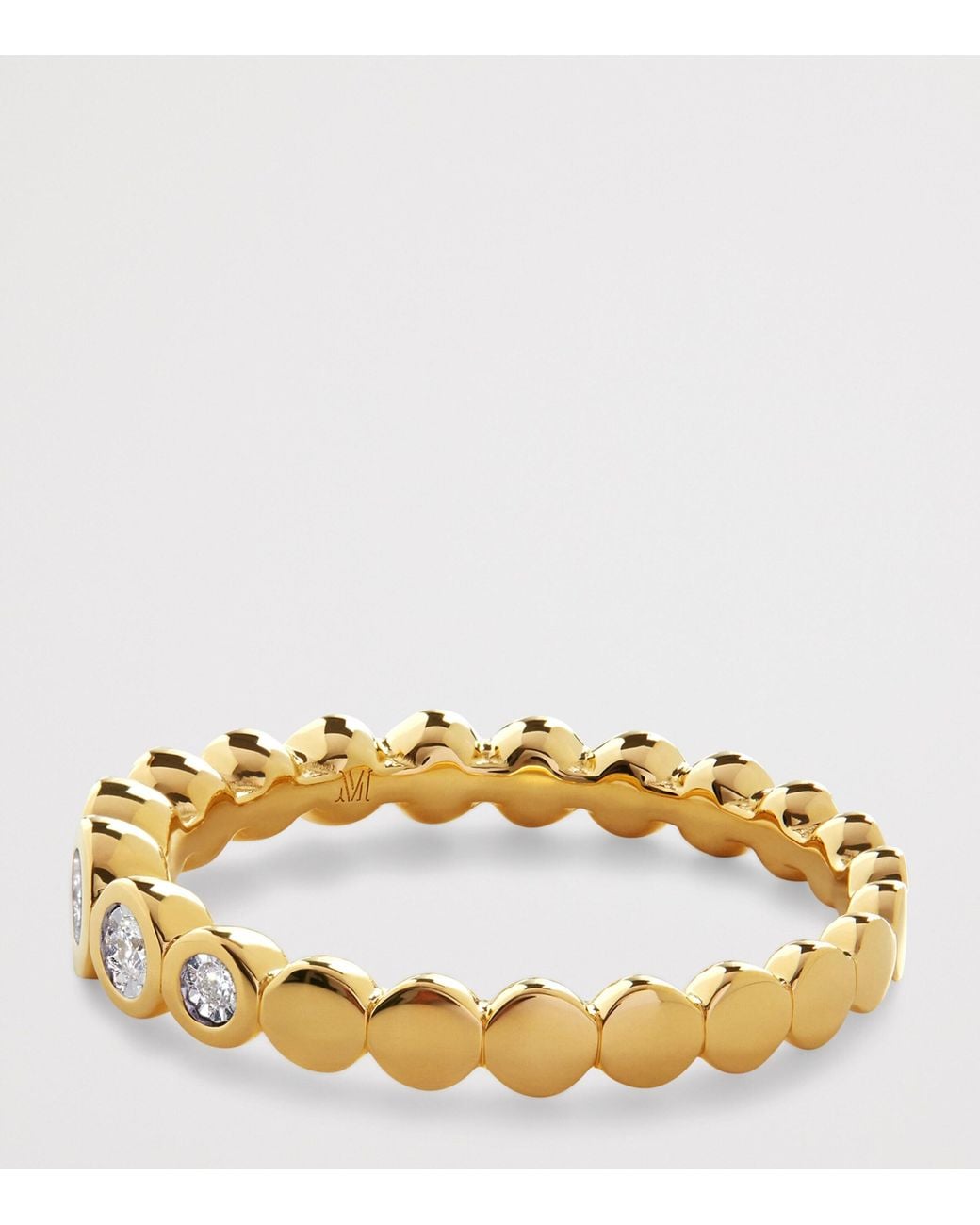Monica Vinader Metallic Vermeil And Diamond Half Eternity Ring