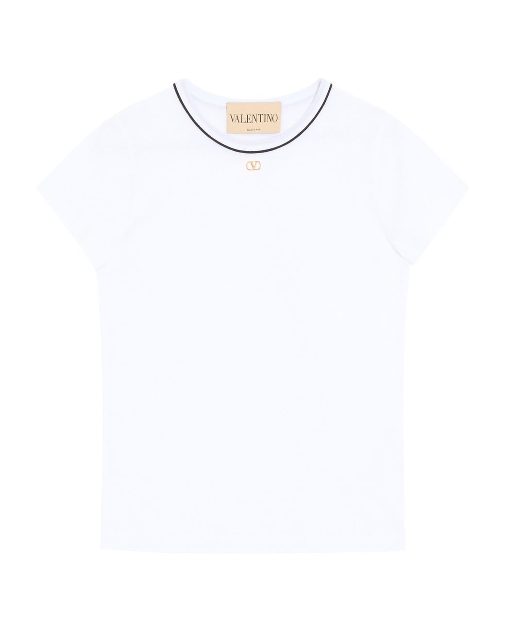 Valentino White Cotton Vlogo T-Shirt
