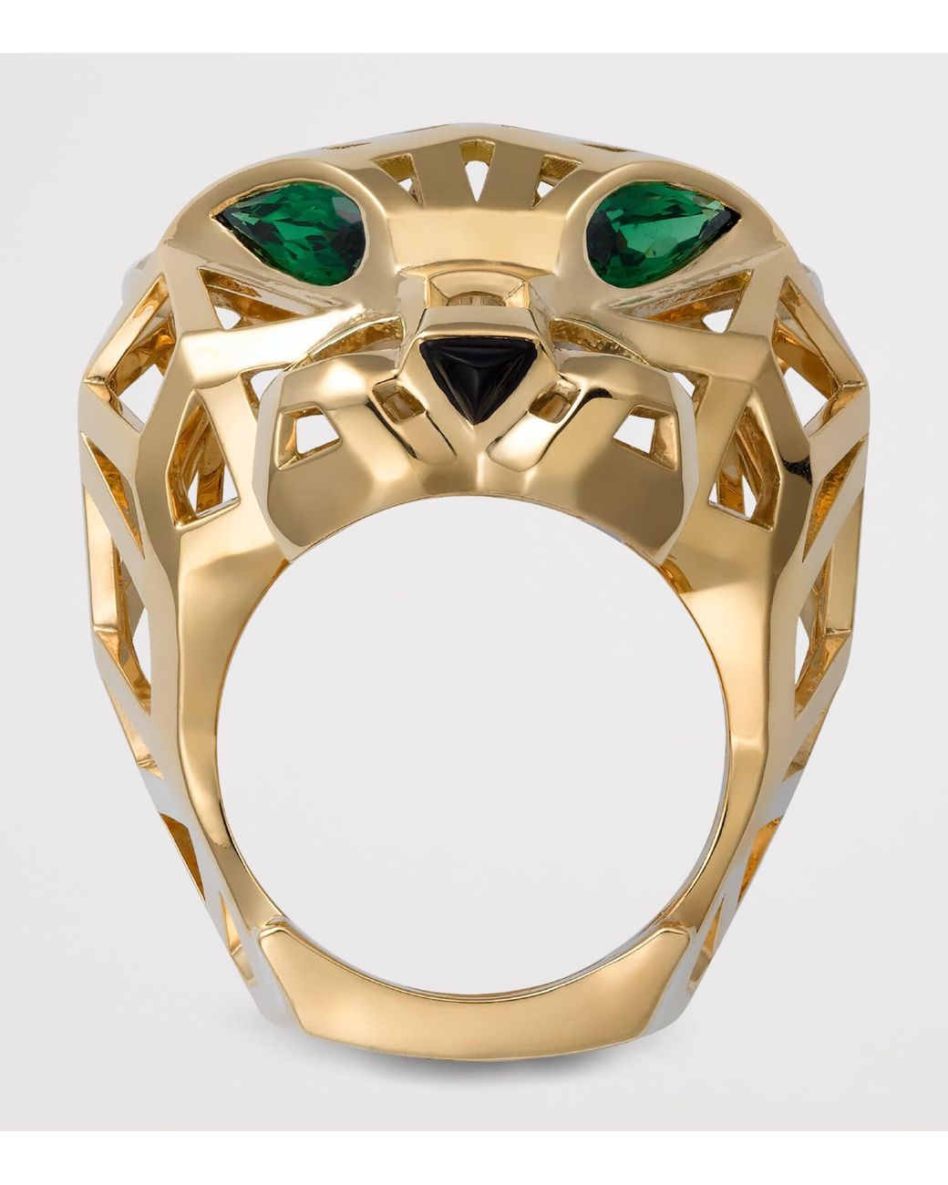 Cartier Metallic Tsavorite And Onyx Panthère De Ring