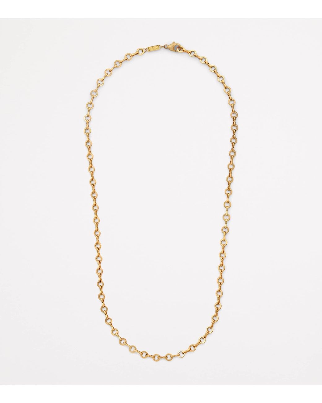 Azlee Metallic Medium Circle-Link Chain Necklace