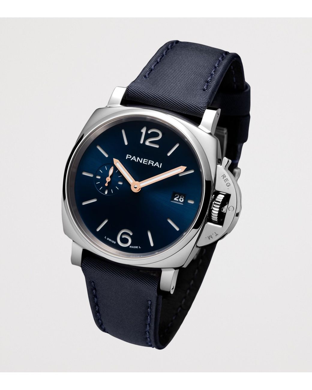 Panerai Metallic Stainless Steel Luminor Due Watch