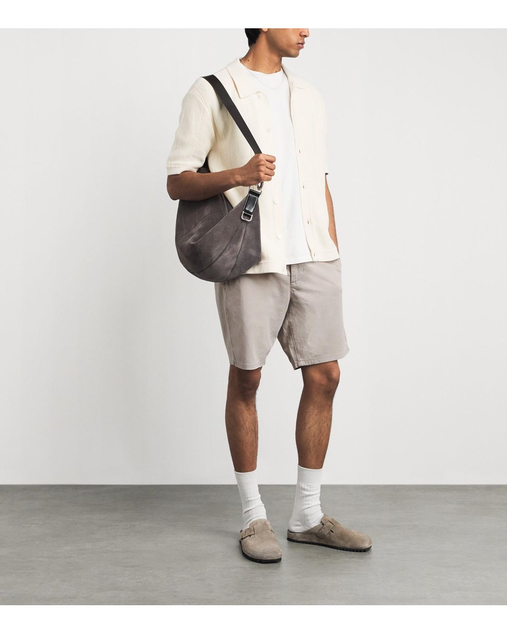 PAIGE Gray Phillips Chino Shorts for men
