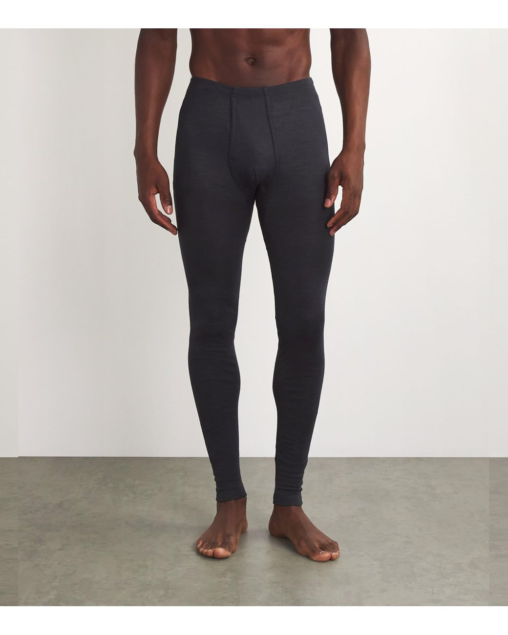 Hanro Blue Woollen Silk Long Johns for men