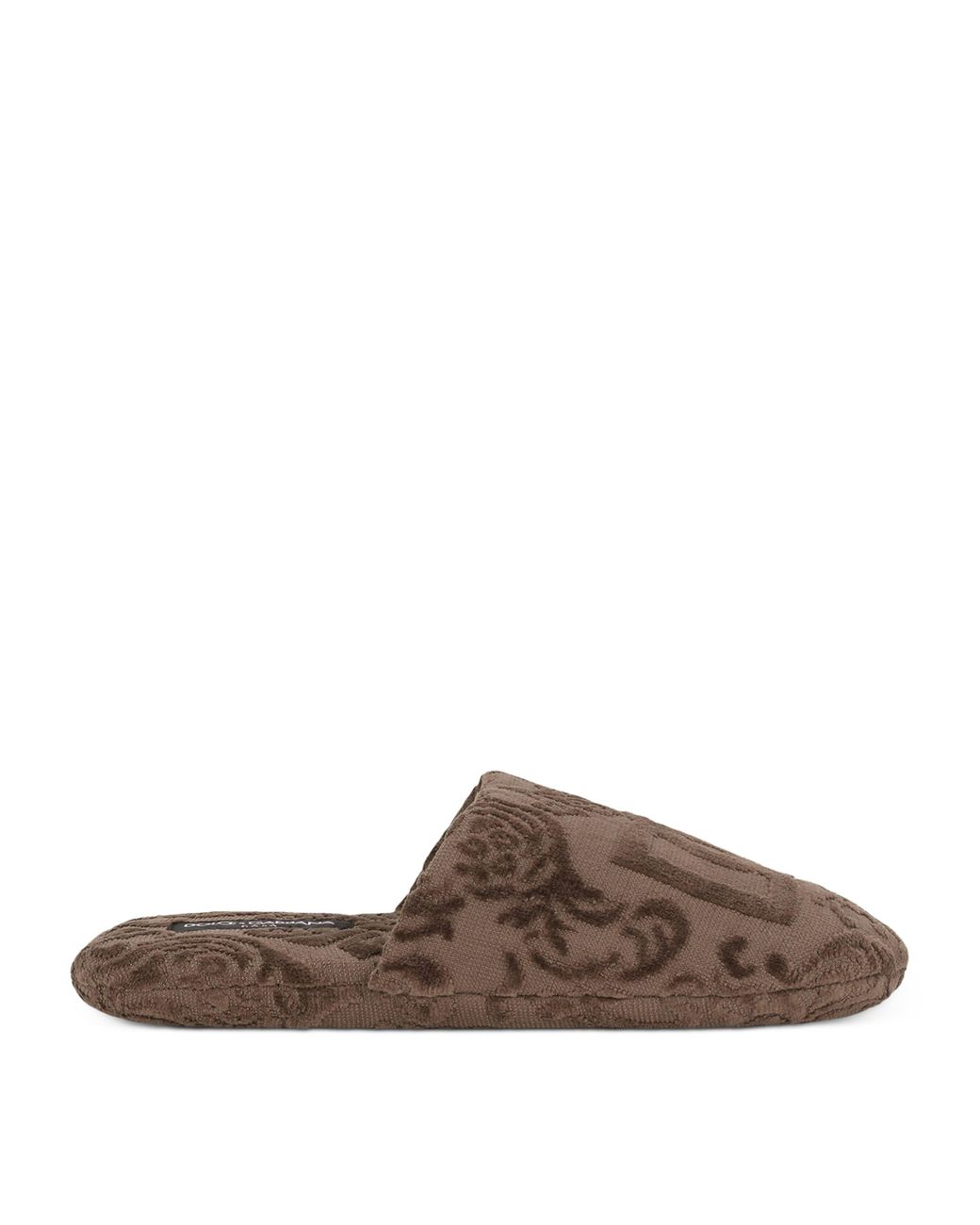 Dolce & Gabbana Brown Terry Cotton Dg Slippers for men