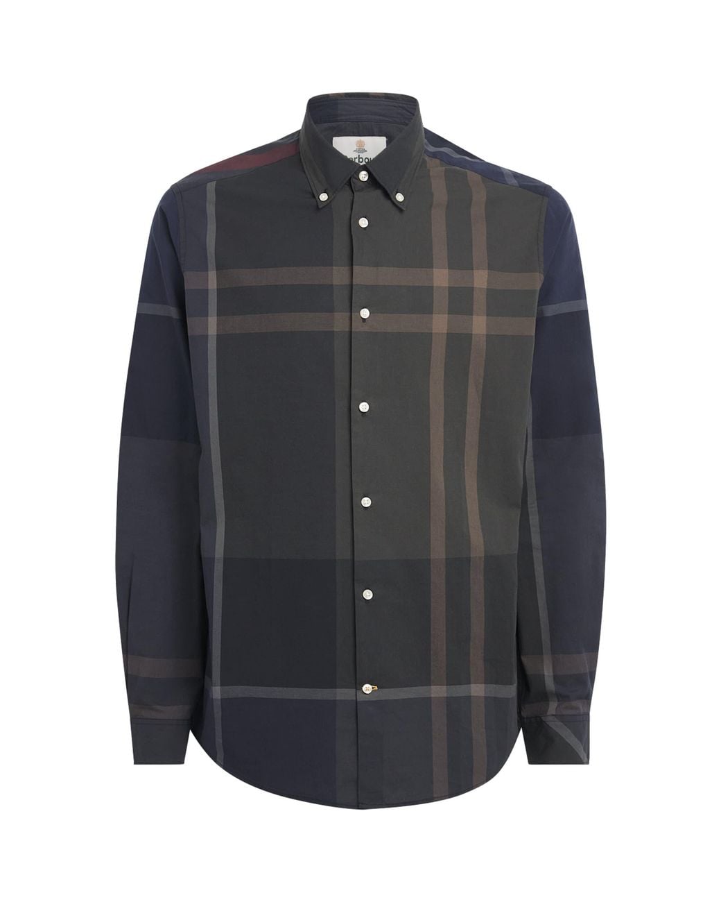 Barbour Blue Cotton Oversized Tartan Dunoon Shirt for men