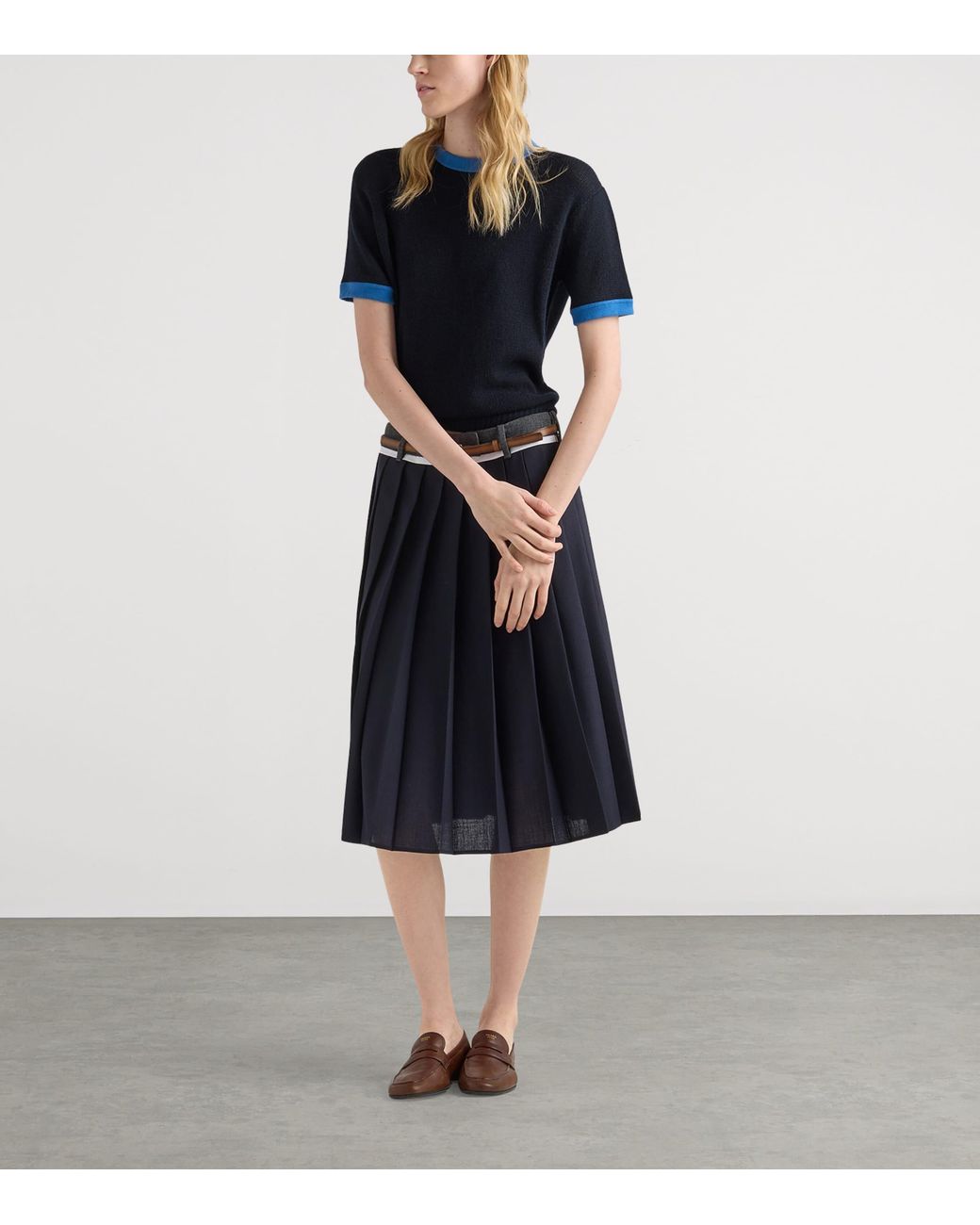 Prada Black Cashmere Short-Sleeve Sweater