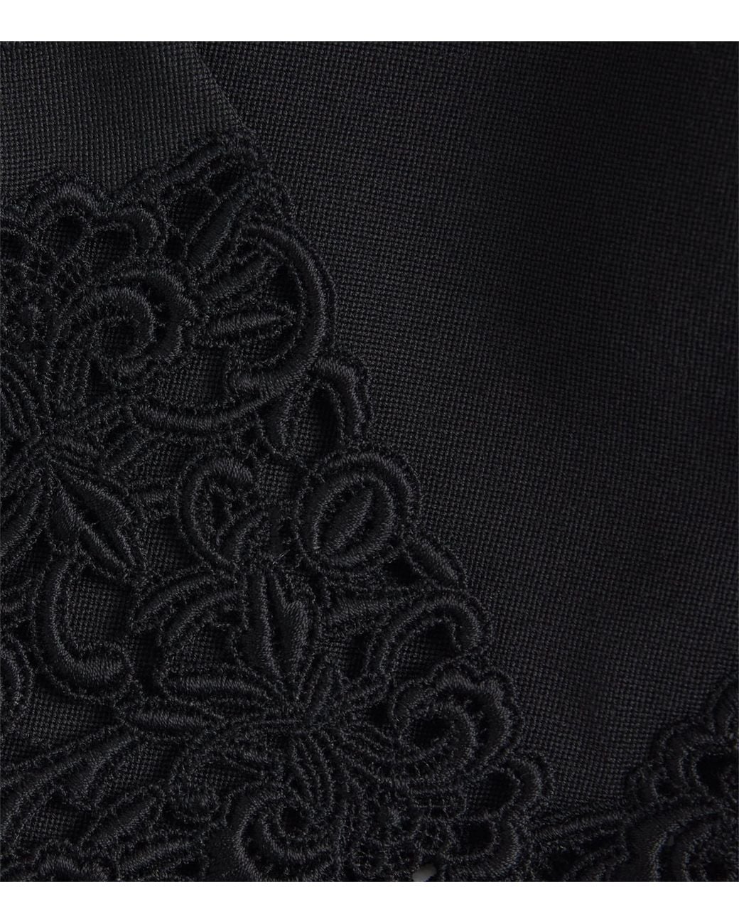 Chloé Black Wool Lace-Embroidered Jacket