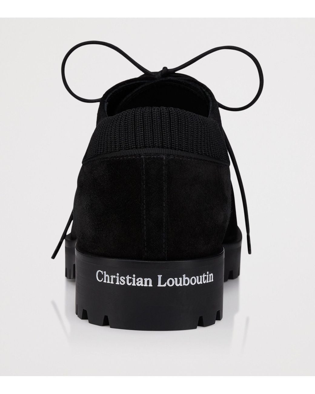 Christian Louboutin Black Cavafield Suede Derby Shoes for men