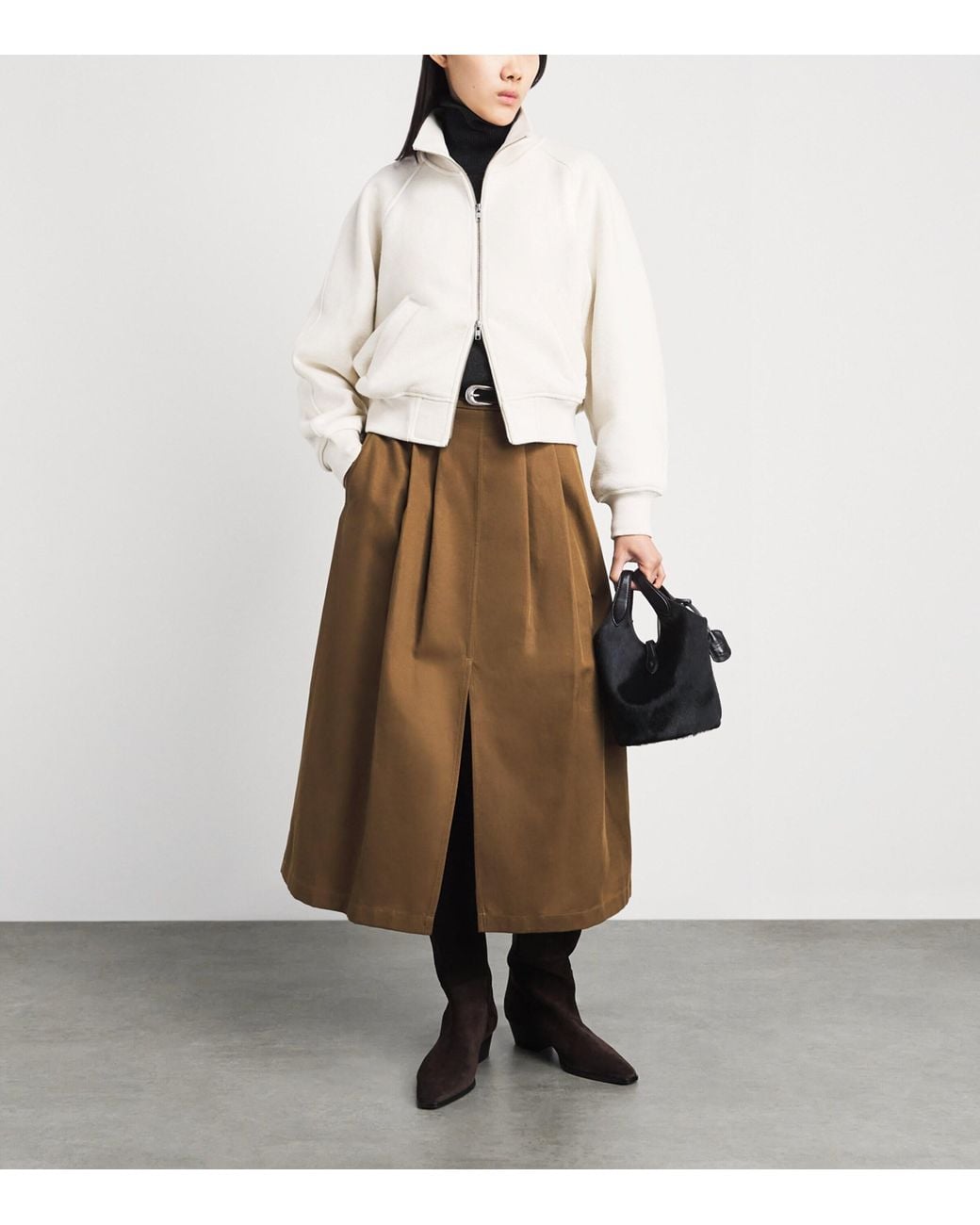 Polo Ralph Lauren White Wool-Blend Knitted Track Jacket