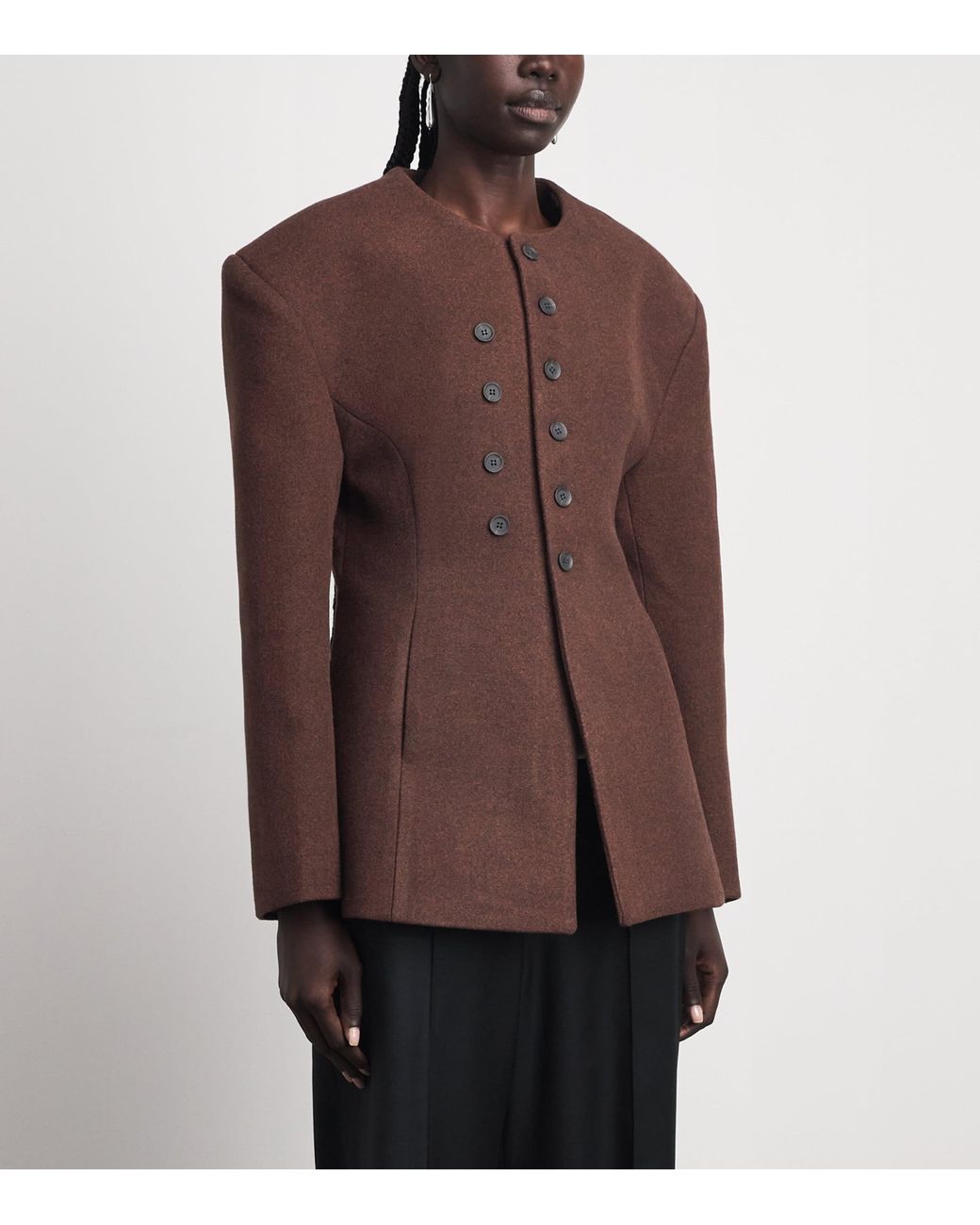 Source Unknown Brown Banton Double-Breasted Jacket