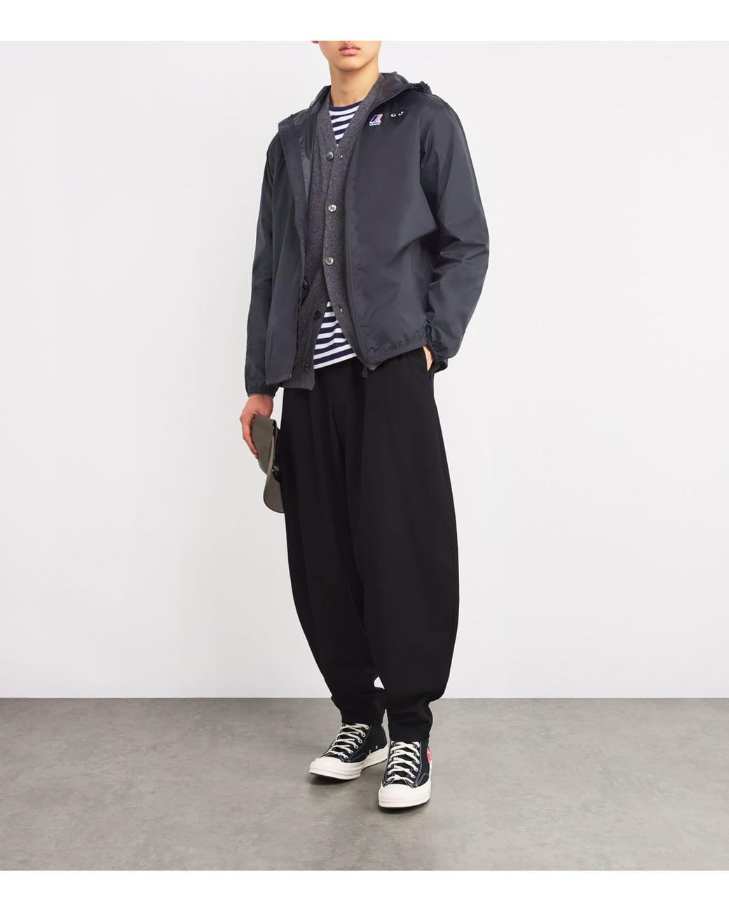 COMME DES GARÇONS PLAY Blue X K-Way Nylon Water-Resistant Jacket for men